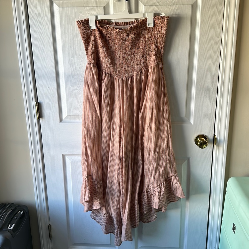 Strapless midi jumper